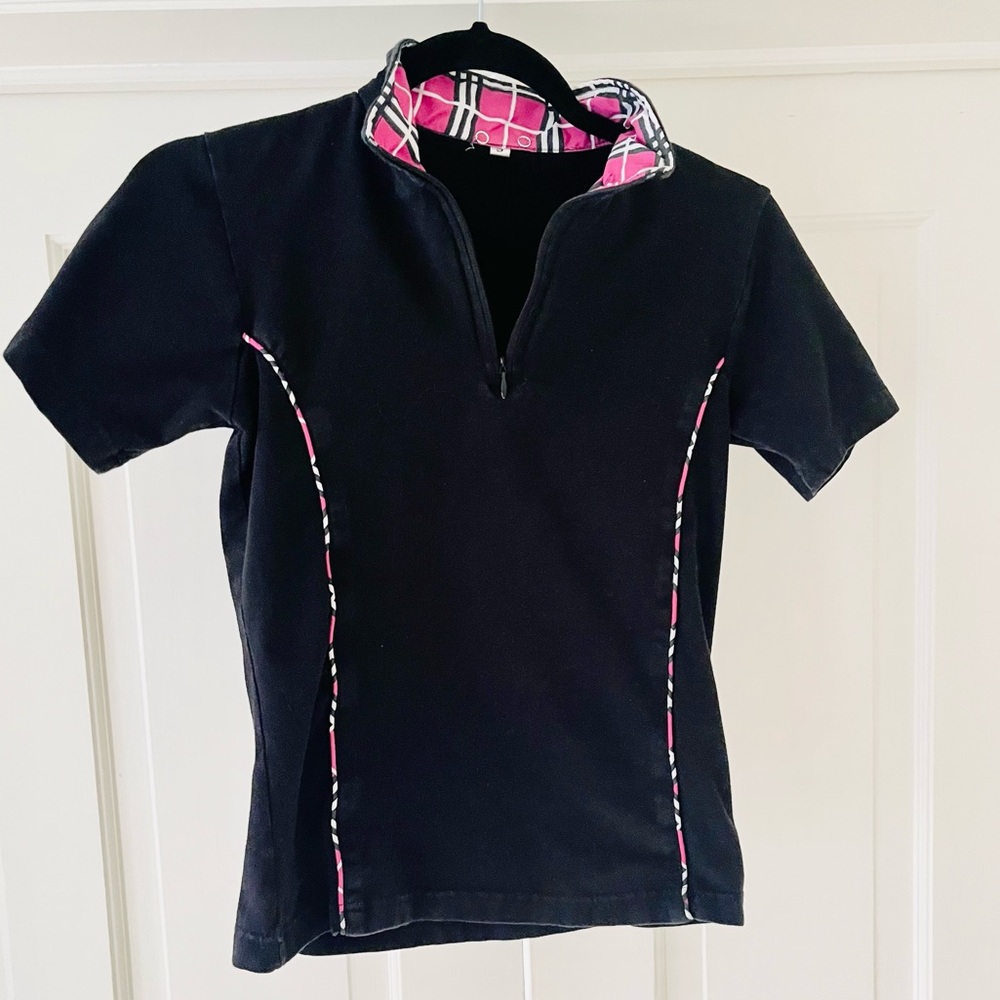 Riding Sport Ladies S black short sleeved equestrian shirt S